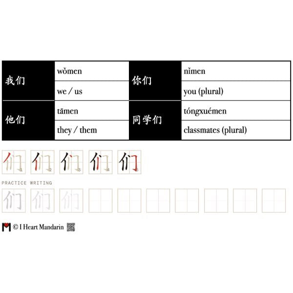Companion Packet for Character (汉字) Story [人-Person]