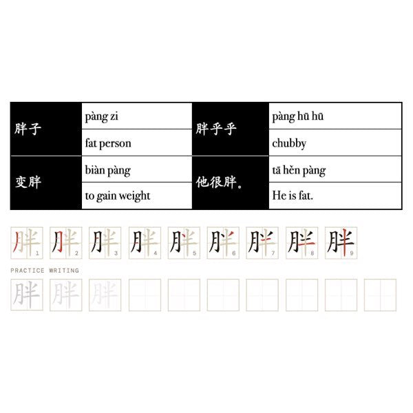 Companion Packet for Character (汉字) Story [月-Flesh]