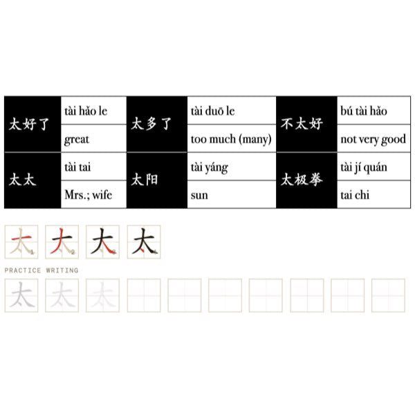 Companion Packet for Character (汉字) Story [大-Big]