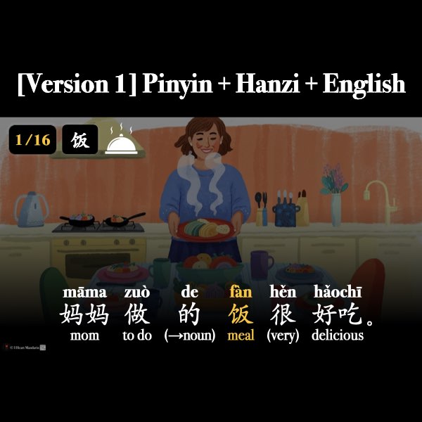 HSK 1 Food Words to Sentences Companion Packet + Audio MP3