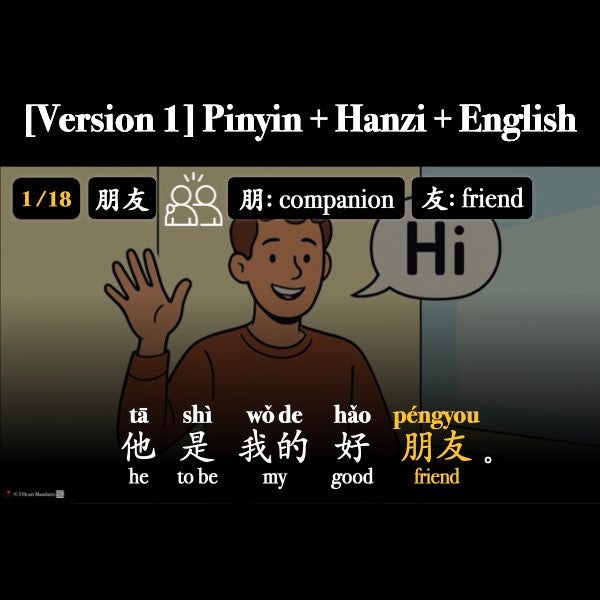 HSK 1 People Words to Sentences Companion Packet + Audio MP3