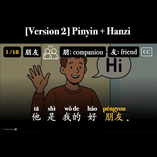 HSK 1 People Words to Sentences Companion Packet + Audio MP3