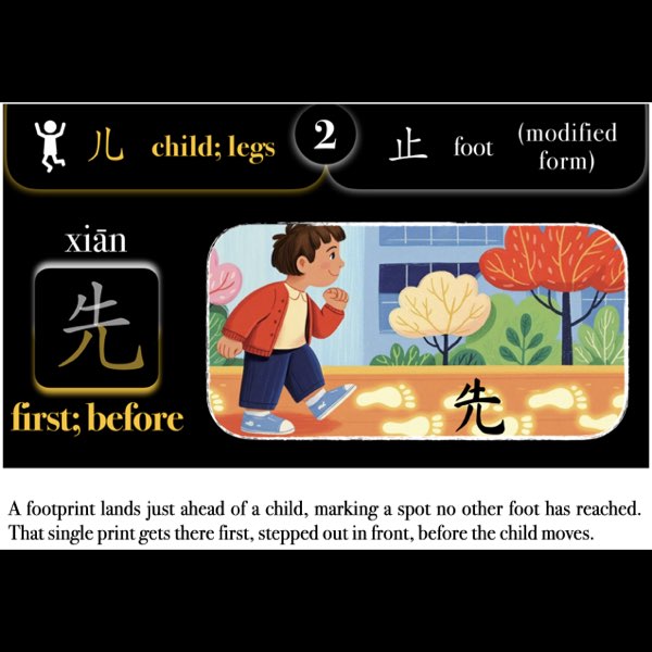 Companion Packet for Character (汉字) Story [儿 Child/Legs Radical]