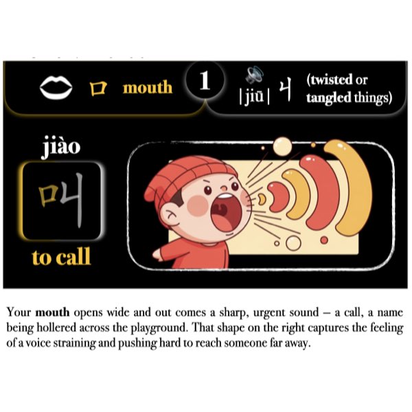 Companion Packet for Character (汉字) Story [口]