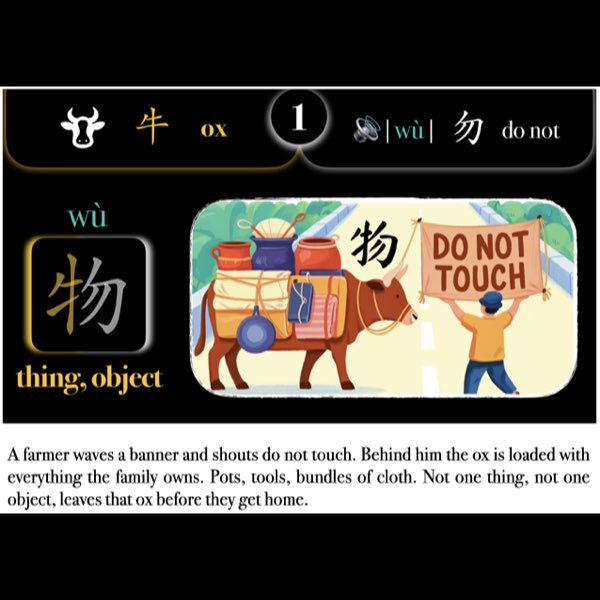 Companion Packet for Character (汉字) Story [牛 Ox Radical]