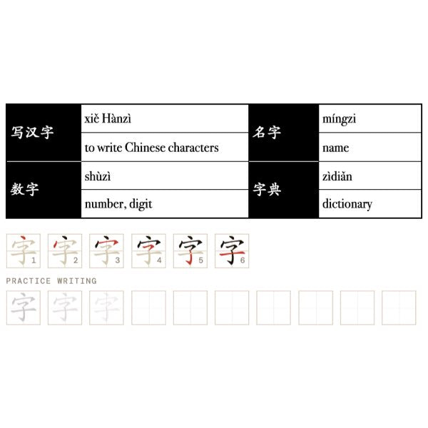 Companion Packet for Character (汉字) Story [子 Child Radical]