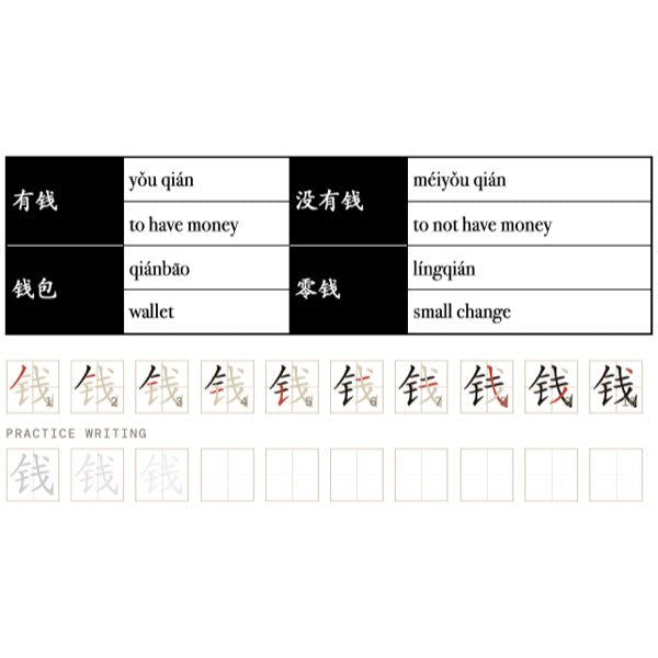Companion Packet for Character (汉字) Story [钅金 Metal (Gold)]