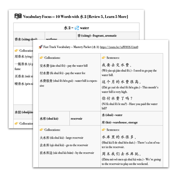 Mastery Packet for Fast Track Vocabulary [水2]